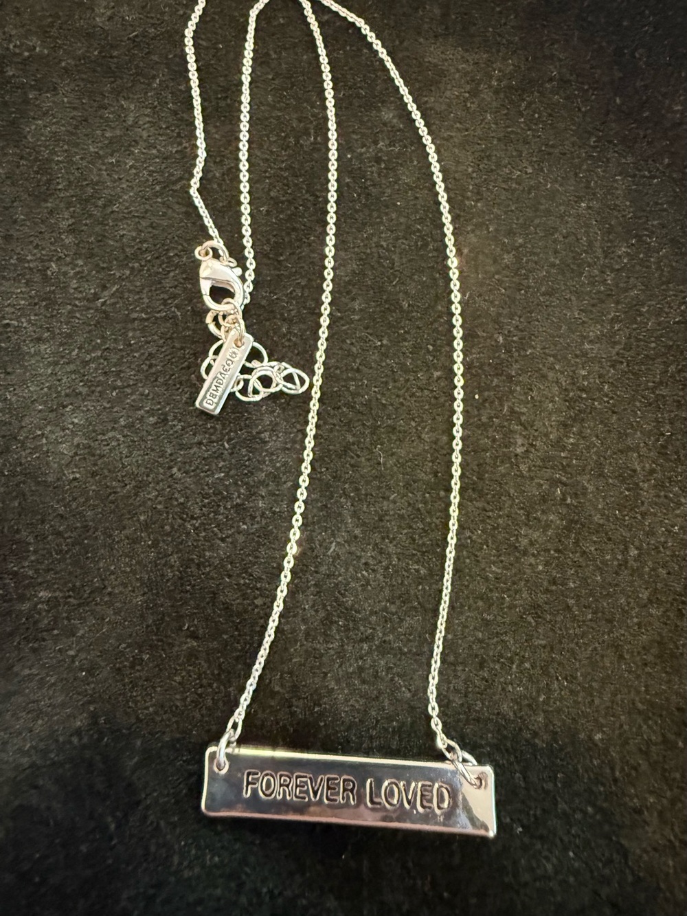 Silver "Forever Loved" Bar Necklace - Women Jewelry